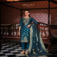 banarasi vol 1 by lily And lali banarasi jacquard silk full stitch festive 3pcs dress