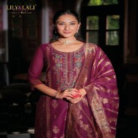 banarasi vol 1 by lily And lali banarasi jacquard silk full stitch festive 3pcs dress