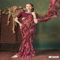 Vallabhi Ivaanka Wholesale Georgette Fabrics Abstract Print Sarees