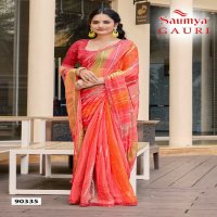 Saumya Gauri Wholesale Sharmili Chiffon Fabrics Sarees