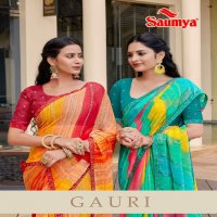 Saumya Gauri Wholesale Sharmili Chiffon Fabrics Sarees