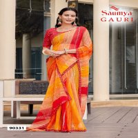 Saumya Gauri Wholesale Sharmili Chiffon Fabrics Sarees