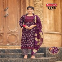 Taniksh Sona Vol-4 Wholesale Capsule Print Kurtis With Pant And Dupatta