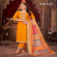 Banwery Galaxy Wholesale Vichitra Silk Top With Bottom And Dupatta