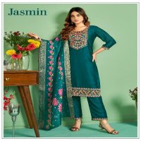 Banwery Jasmin Wholesale Fancy Silk Top With Bottom And Dupatta