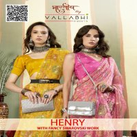 Vallabhi Henry Wholesale Fancy Swaroski Work Ethnic Sarees