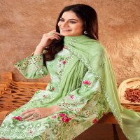 alok dil bahar cambric cotton pretty look pakistani 3pcs dress
