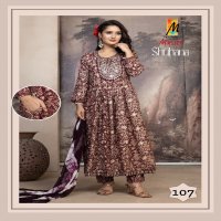 master shuhana rayon print readymade casual flair salwar suit