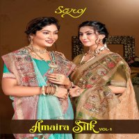 Saroj Amaira Silk Vol-1 Wholesale Premium Silk With Work Sarees