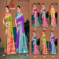 bunawat raas garba silk wedding festival wear silk fabric saree collection