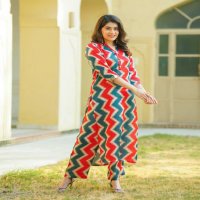 Aayaa devi vol 5 readymade muslin digital print fancy big size kurti with pant