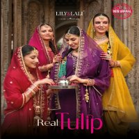 Lily And Lali Real Tulip Wholesale VIscose On Embroidery Top With Bottom And Dupatta