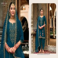 Lily And Lali Real Tulip Wholesale VIscose On Embroidery Top With Bottom And Dupatta