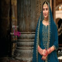 Lily And Lali Real Tulip Wholesale VIscose On Embroidery Top With Bottom And Dupatta