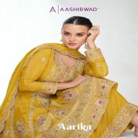 Aashirwad Aarika Wholesale Premium Chinon Silk Free Size Stitched Suits