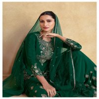 chakori by aashirwad creation chinon silk fully stitch plazzo style festive suit