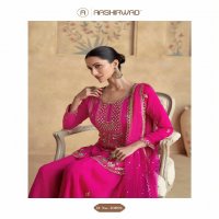 chakori by aashirwad creation chinon silk fully stitch plazzo style festive suit