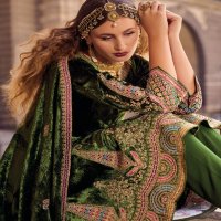 Rangati Vogue Wholesale Plush Velvet Designer Embroidery Winter Suits