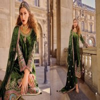 Rangati Vogue Wholesale Plush Velvet Designer Embroidery Winter Suits