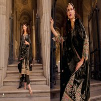 Rangati Vogue Wholesale Plush Velvet Designer Embroidery Winter Suits