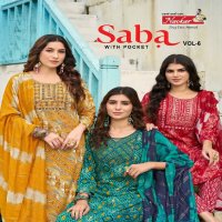 Navkar Saba Vol-6 Wholesale Embroidery Work Kurti With Pant And Dupatta