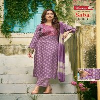 Navkar Saba Vol-6 Wholesale Embroidery Work Kurti With Pant And Dupatta