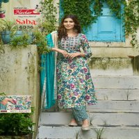 Navkar Saba Vol-6 Wholesale Embroidery Work Kurti With Pant And Dupatta