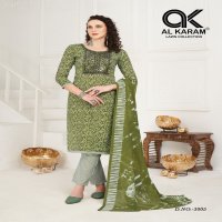 Al Karam Heritage Vol-3 Wholesale Self Embroidery Dress Material