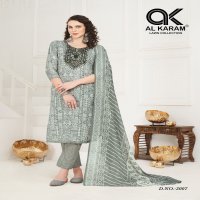 Al Karam Heritage Vol-3 Wholesale Self Embroidery Dress Material
