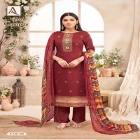 campus by alok zam discharge print solid design dress material