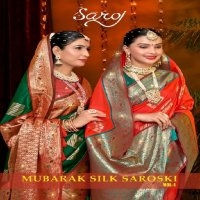 Saroj Mubarak Silk Saroski Vol-1 Wholesale Silk With Heavy Banarasi Sarees