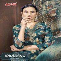 Bipson Kalarang 2807 Wholesale Pure Chanderi Foil With Work Dress Material