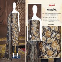 Bipson Kalarang 2808 Wholesale Pure Chanderi Foil With Work Dress Material