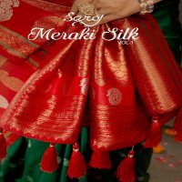 Saroj Meraki Silk Vol-1 Wholesale Heavy Silk Jari Concept Sarees