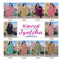KAVYA JYOTIKA VOL 9 UMBRELLA CUT FOIL PRINT READYMADE SALWAR SUIT