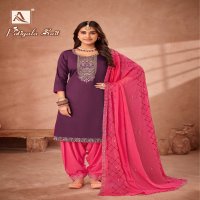 patiyala suit by alok zam cotton attractive look dress material supplier