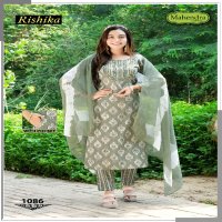 mahendra fashion rishika vol 8 capsule print daily wear readymade 3pcs dress