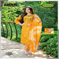 mahendra fashion rishika vol 8 capsule print daily wear readymade 3pcs dress