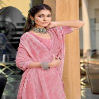 Saumya Minali Wholesale Golden Georgette Fabrics Ethnic Sarees
