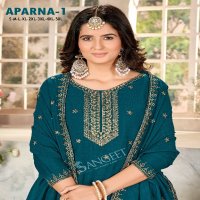 Sangeet Aparna Vol-1 Wholesale Vichitra Silk Top With Pant And Dupatta