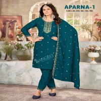 Sangeet Aparna Vol-1 Wholesale Vichitra Silk Top With Pant And Dupatta