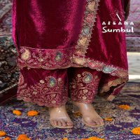 Afsana Sumbul Wholesale 11000 Velvet Readymade Winter Suits Combo