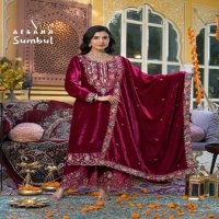 Afsana Sumbul Wholesale 11000 Velvet Readymade Winter Suits Combo