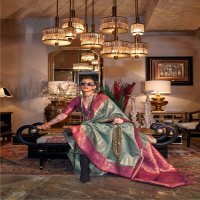 Rajtex Kansai Wholesale Zari Tissue Handloom Weaving Party Wear Sarees