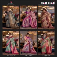 Rajtex Kansai Wholesale Zari Tissue Handloom Weaving Party Wear Sarees