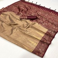 Rajtex Kansai Wholesale Zari Tissue Handloom Weaving Party Wear Sarees