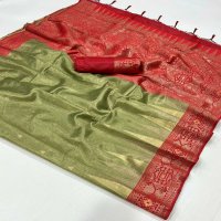 Rajtex Kansai Wholesale Zari Tissue Handloom Weaving Party Wear Sarees