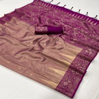 Rajtex Kansai Wholesale Zari Tissue Handloom Weaving Party Wear Sarees