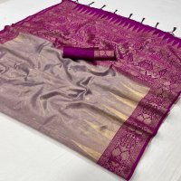 Rajtex Kansai Wholesale Zari Tissue Handloom Weaving Party Wear Sarees