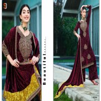 Shraddha Noor Wholesale Pure Velvet With Fancy Work Winter Suits